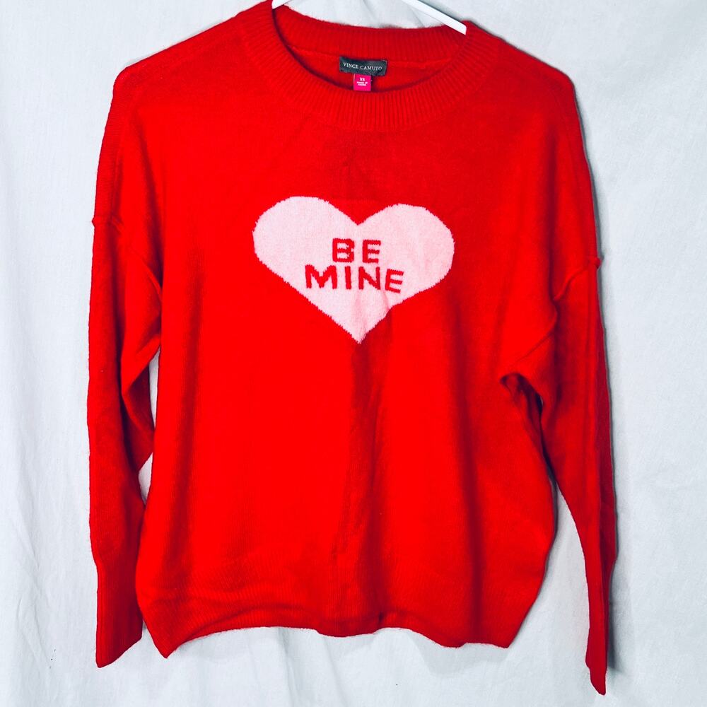 Vince Camuto Be Mine Red Sweater New XS
